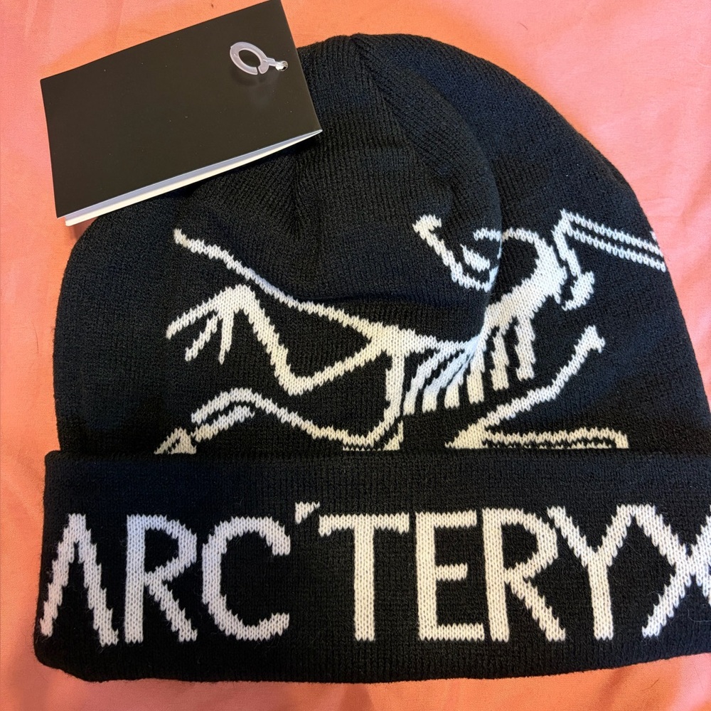 Arc'teryx Black and White Beanie Hat